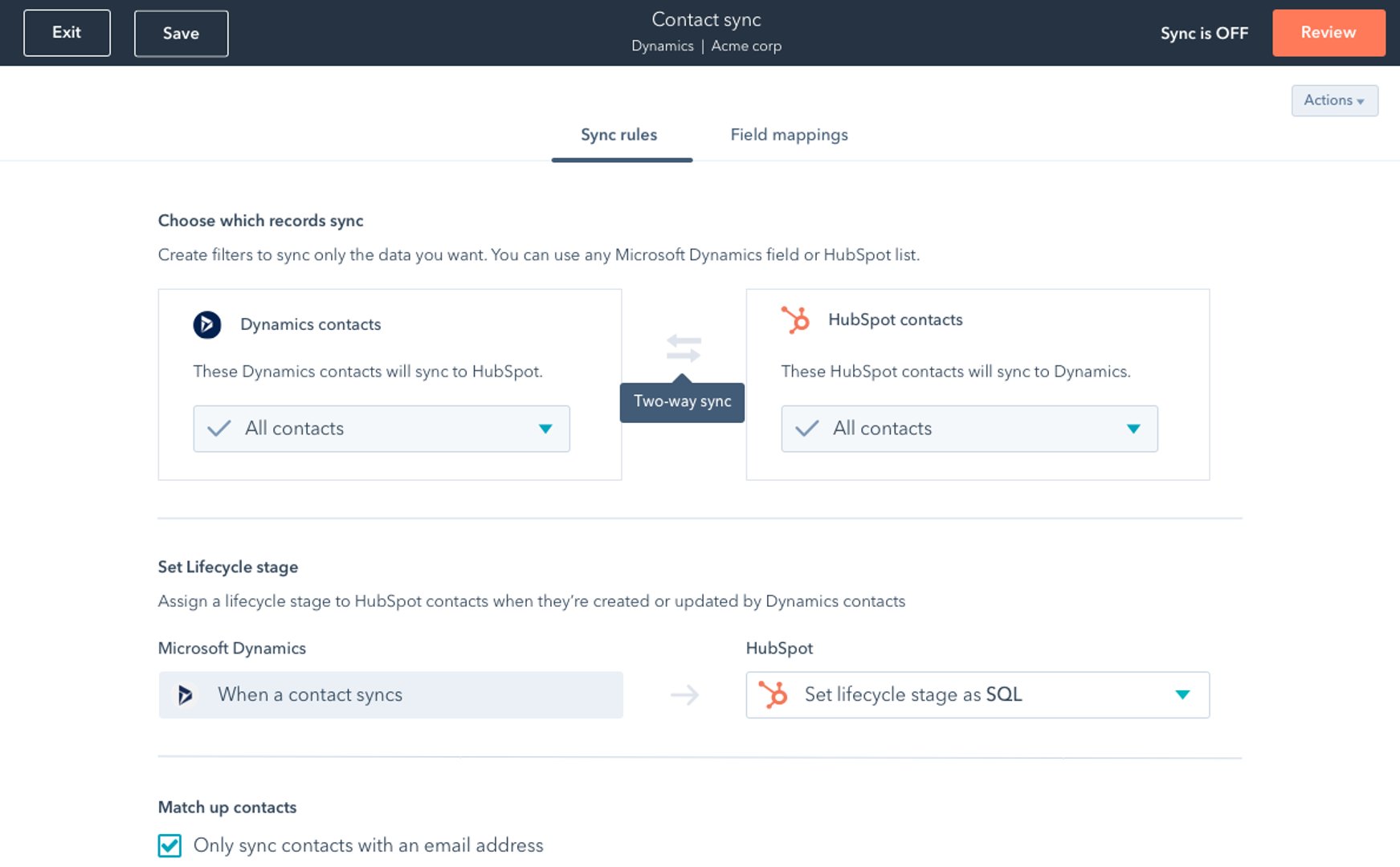 Hub Spot Data Sync